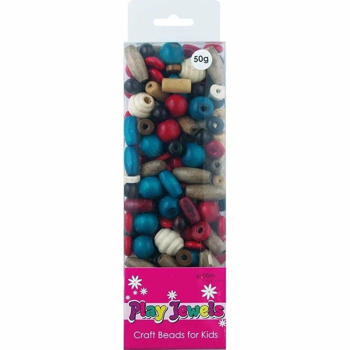 Bead Kits |   Assorted Colours Blister Pack Wood Beads Bead Kits Bead Kits