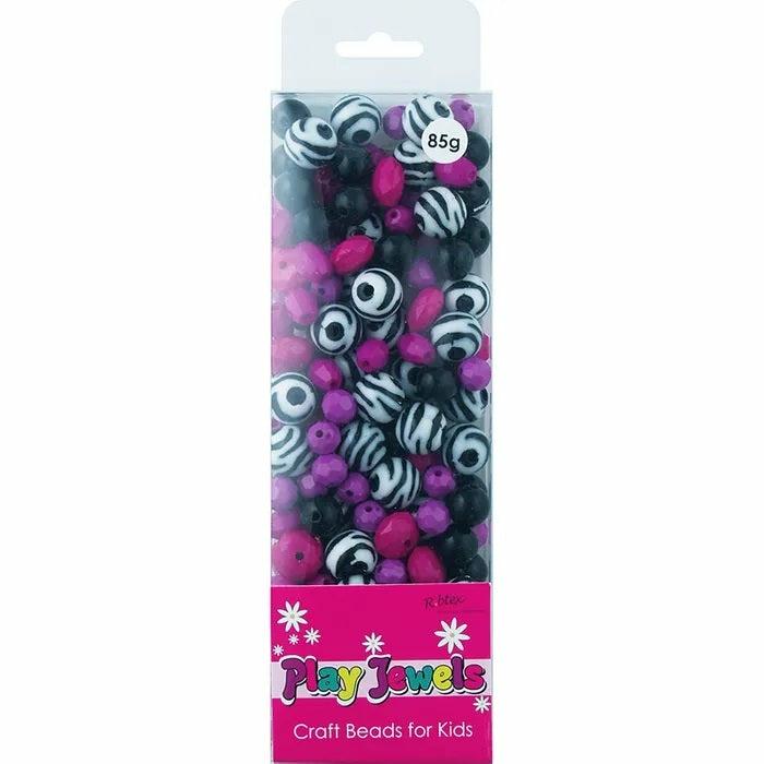 Bead Kits |   Pink – Black – White Colours Blister Pack Beads Bead Kits Bead Kits