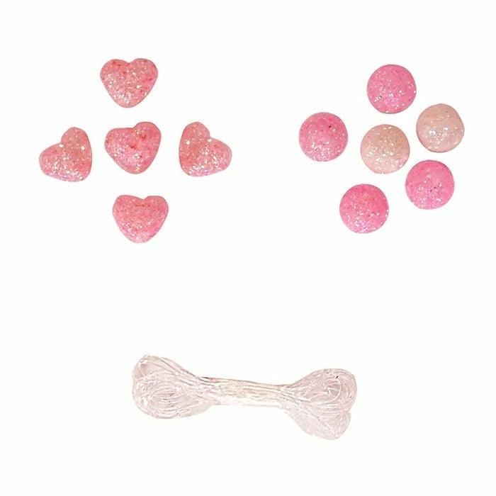 Bead Kits |   Twin Pack Glitter Heart & Round Bead Kit Bead Kits Bead Kits