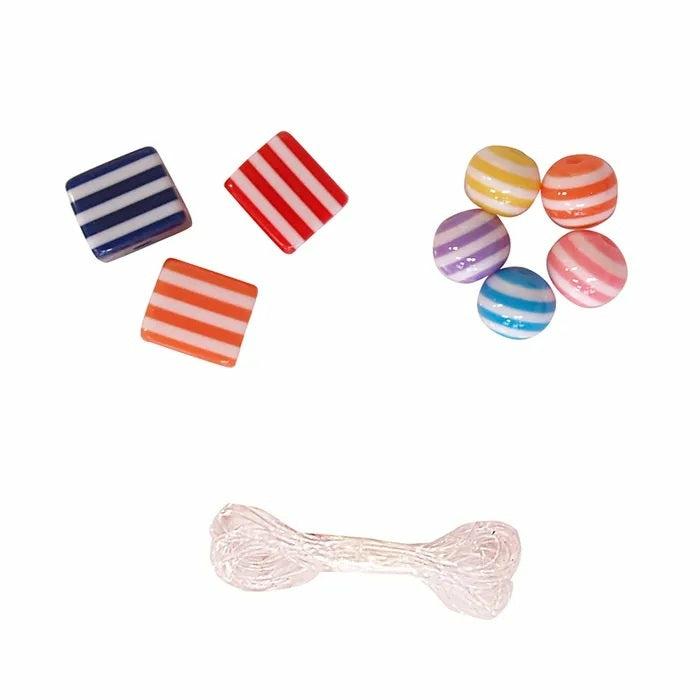 Bead Kits |   Twin Pack Striped Round & Cube Bead Kit Bead Kits Bead Kits