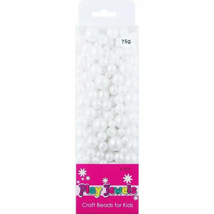 Bead Kits |   White Colour Blister Pack Pearl Beads Bead Kits Bead Kits