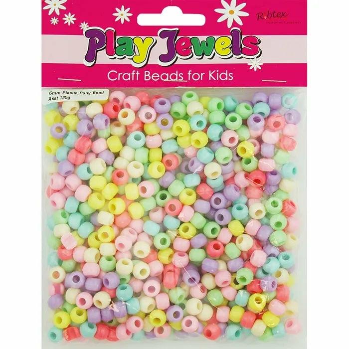 Beads |   6Mm Plastic Pastel Colours Pony Beads Beads Beads