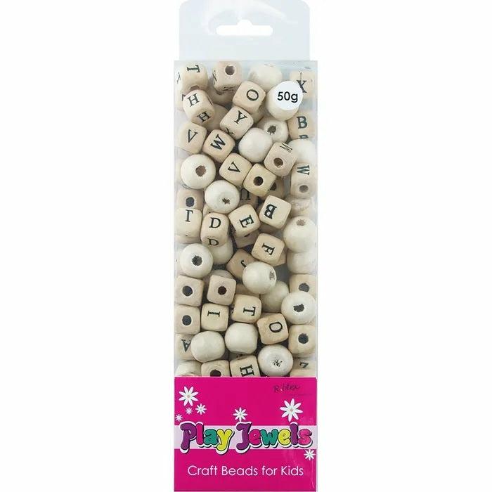 Beads |   Alphabet & Round Blister Pack Wood Beads Bead Kits Bead Kits