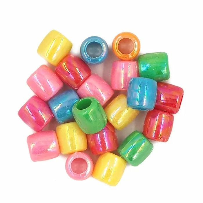 Beads |   Assorted Iridescent Large Pony Beads Beads Beads