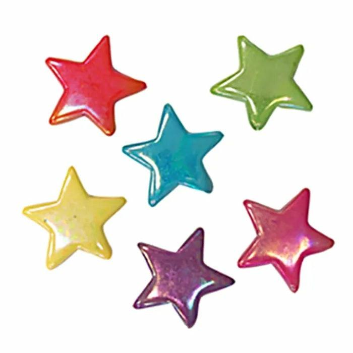 Beads |   Assorted Iridescent Plastic Star Beads Beads Beads