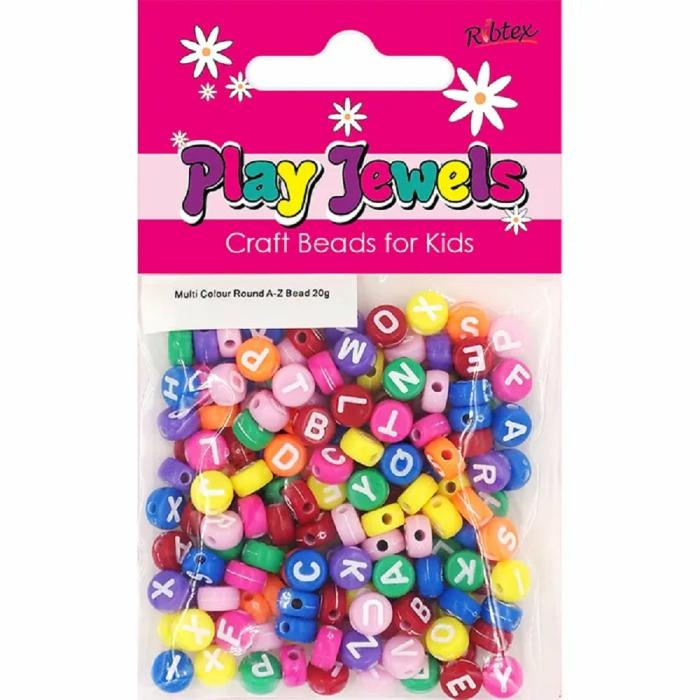 Beads |   Multi Colour Round Alphabet Beads Beads Beads