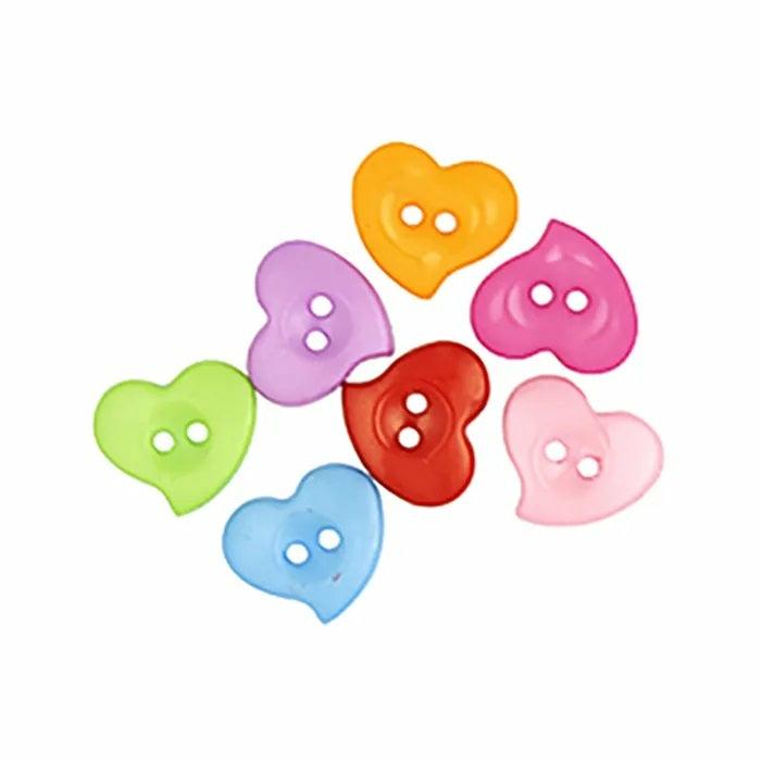 Beads |   Plastic Heart Buttons With Thread Beads Beads