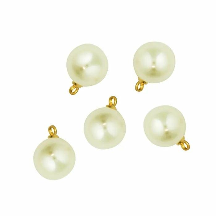 Charms & Pendants |   10Mm Ivory Colour Pearl Charms Charms & Pendants Charms & Pendants