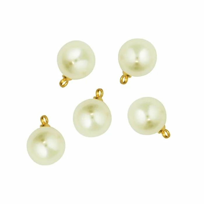 Charms & Pendants |   12Mm Ivory Colour Pearl Charms Charms & Pendants Charms & Pendants