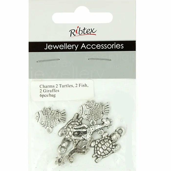 Charms & Pendants |   20Mm Fish, Giraffe And Turtle Charms Charms & Pendants Charms & Pendants