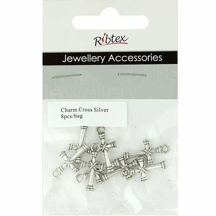 Charms & Pendants |   21Mm Metal Alloy Cross Shape Charms Charms & Pendants Charms & Pendants