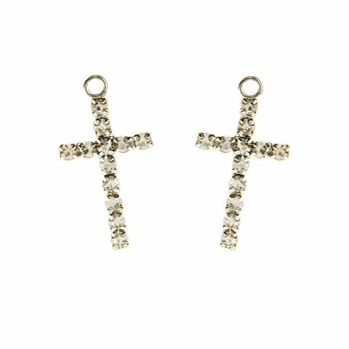 Charms & Pendants |   3.5Cm Diamante Crucifix Charms Charms & Pendants Charms & Pendants