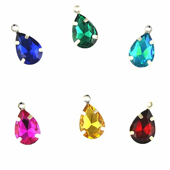 Charms & Pendants |   Assorted Colours Teardrop Rhinestone Pendant Charms Charms & Pendants Charms & Pendants