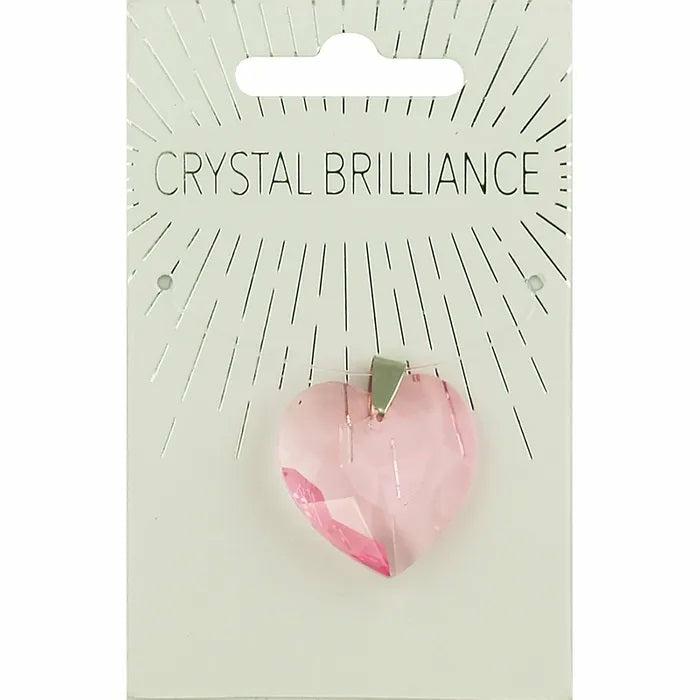 Charms & Pendants |   Pink Colour Heart Shape Crystal Pendant Charms & Pendants Charms & Pendants