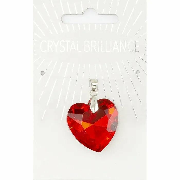 Charms & Pendants |   Red Colour Heart Shape Crystal Pendant Charms & Pendants Charms & Pendants