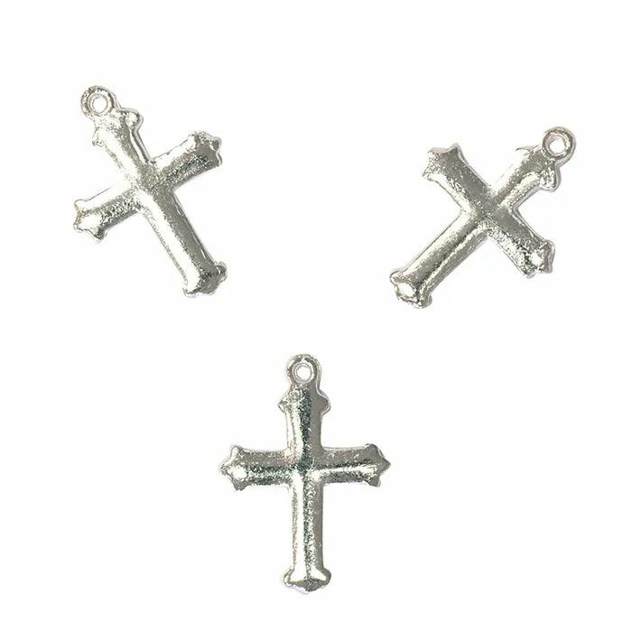 Charms & Pendants |   Silver Colour Cross Shape Charms Charms & Pendants Charms & Pendants