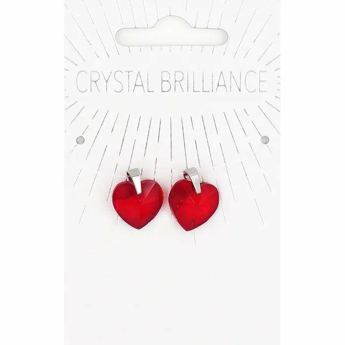 Charms & Pendants |   Small Red Colour Heart Shape Crystal Pendant Charms & Pendants Charms & Pendants