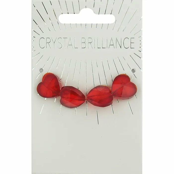 Crystal Beads |   14Mm Crystal Hearts Beads (Available In 4 Colours) Crystal Beads Crystal