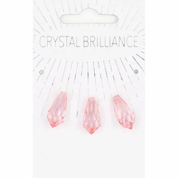 Crystal Beads |   3Pcs Teardrop Shape Crystal Pendants (Available In 3 Colours) Charms & Pendants Charms & Pendants