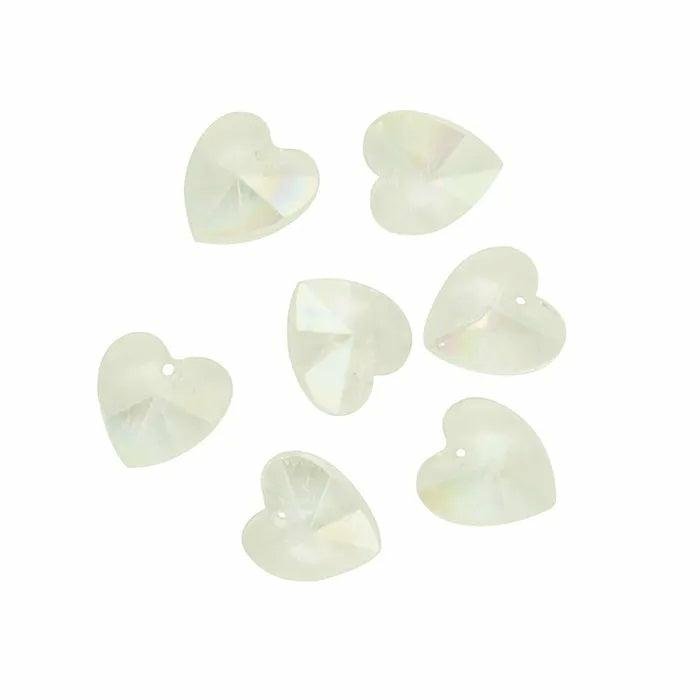 Glass Beads |   Acrylic Crystal Ab Heart Shape Beads Glass Beads Glass Beads