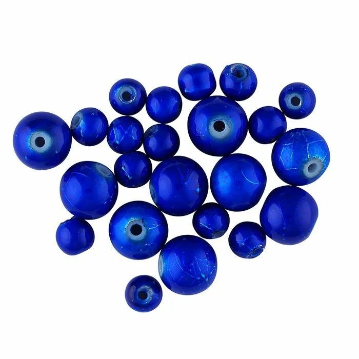 Glass Beads |   Funky Glass Beads (Available In 2 Colours) Glass Beads Blue