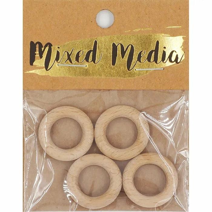 Jewellery Making Accessories |   25Mm Beechwood Mac Ring Jewellery Making Accessories Jewellery Making Accessories