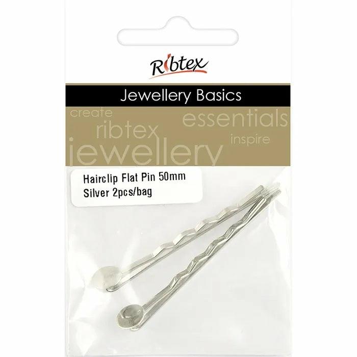 Jewellery Making Accessories |   50Mm Metal Alloy Flat Hairclip Pin Jewellery Making Accessories Jewellery Making Accessories