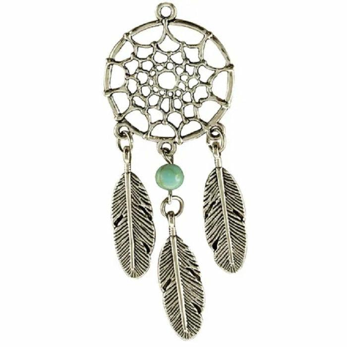 Jewellery Making Accessories |   Silver Colour Dreamcatcher Shape Charm Jewellery Making Accessories Jewellery Making Accessories