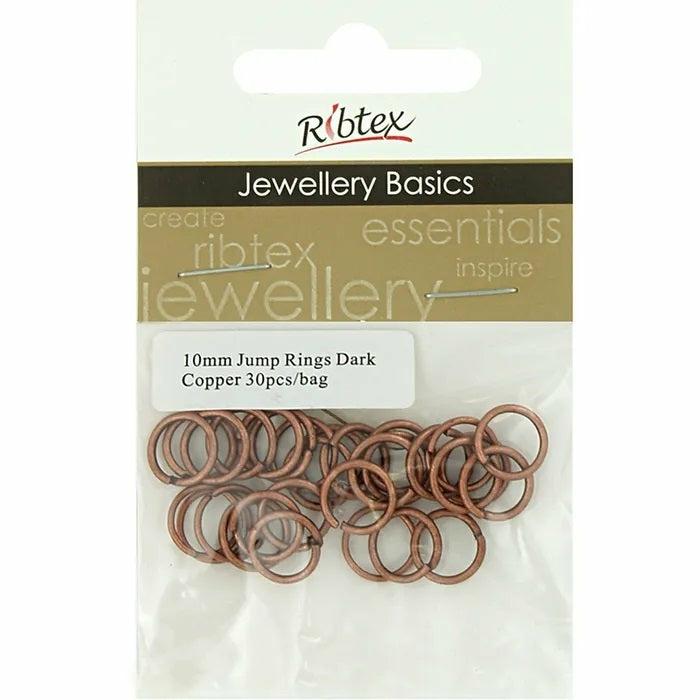 Jewellery Making Basics |   10Mm Metal Alloy Jump Rings (Available In 8 Colours) Jewellery Making Basics Antique Silver