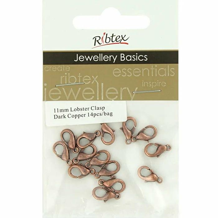 Jewellery Making Basics |   11Mm Metal Alloy Lobster Clasp (Available In 8 Colours) Jewellery Making Basics Antique Silver