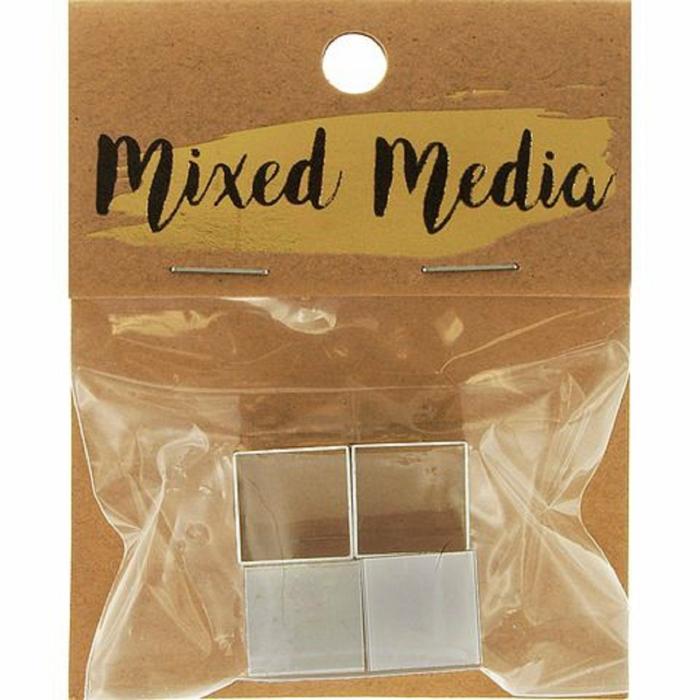 Jewellery Making Basics |   12Mm Metal Square (In 3 Colours) Jewellery Making Basics Black