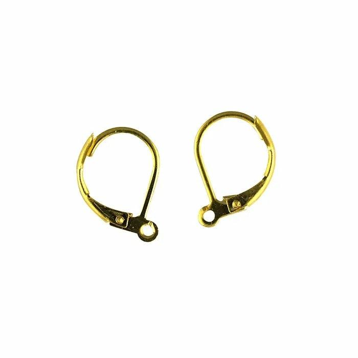 Jewellery Making Basics |   15Mm Metal Alloy Earrings With Lever Back (Available In 2 Colours) Jewellery Making Basics Gold