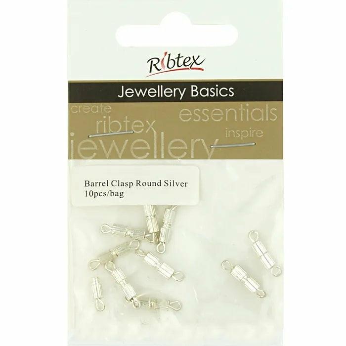 Jewellery Making Basics |   17Mm Metal Alloy Round Barrel Clasp Jewellery Making Basics Jewellery Making Basics