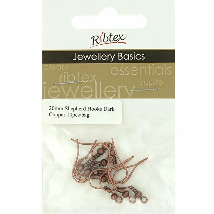 Jewellery Making Basics |   20Mm Metal Alloy Shepherd Hook Earring (Available In 8 Colours) Jewellery Making Basics Antique Silver