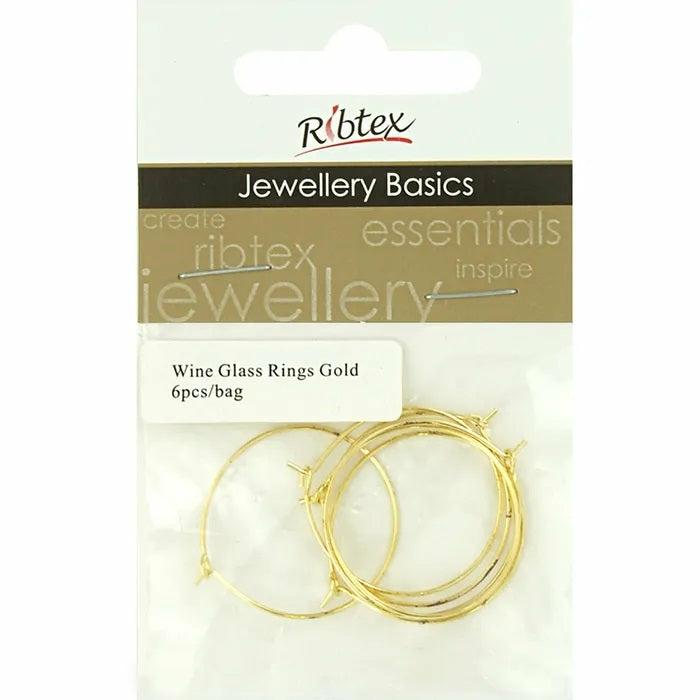 Jewellery Making Basics |   20Mm Metal Alloy Wine Glass Rings (Available In 2 Colours) Jewellery Making Accessories Gold