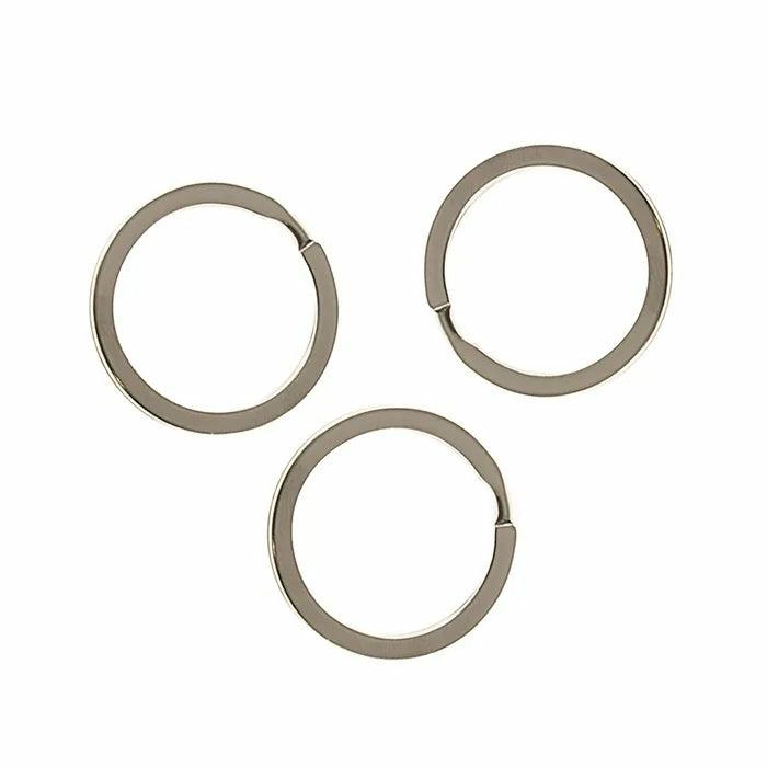 Jewellery Making Basics |   25Mm Silver Colour Flat Split Rings Jewellery Making Basics Jewellery Making Basics