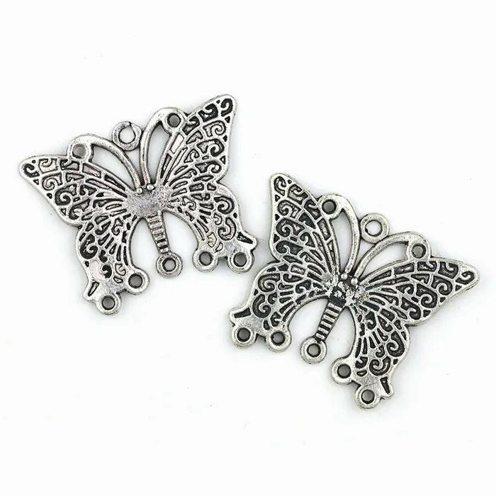 Jewellery Making Basics |   25Mm X 35Mm Metal Alloy Butterfly Feature Jewellery Making Basics Jewellery Making Basics