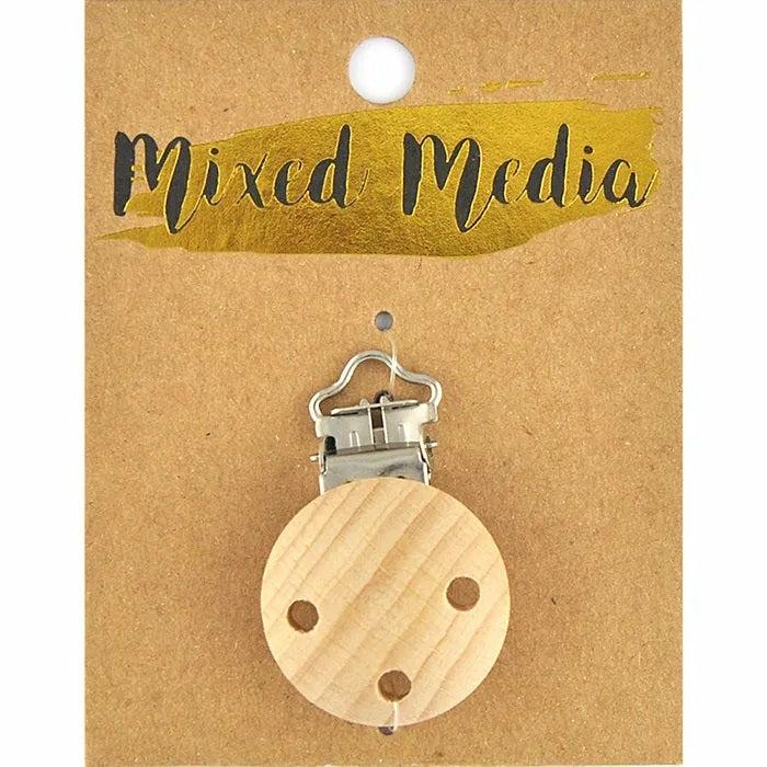 Jewellery Making Basics |   30Mm Beechwood Pacifier Clip Jewellery Making Accessories Jewellery Making Accessories