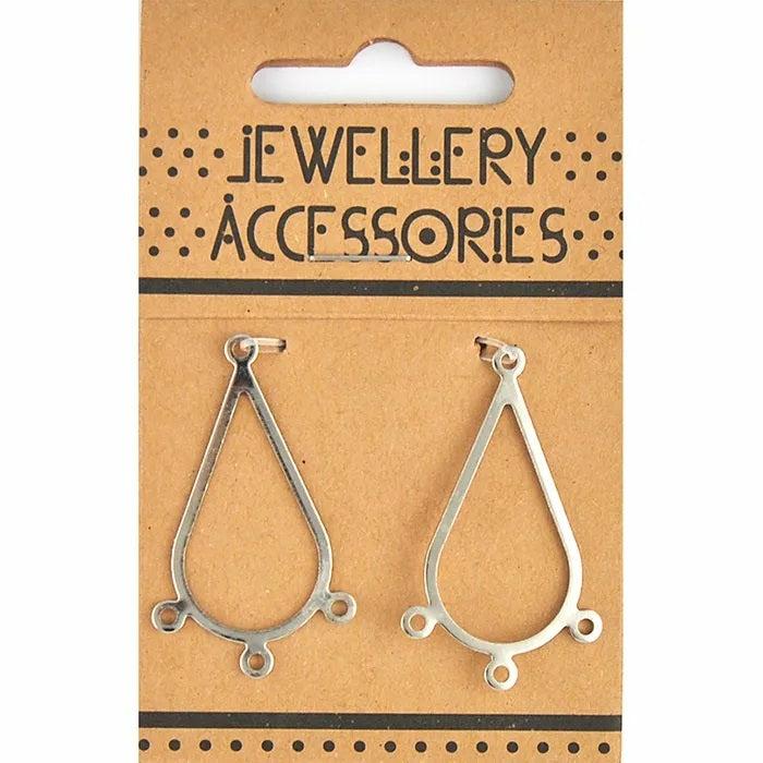 Jewellery Making Basics |   35Mm Metal Alloy Teardrop Chandelier Earrings Jewellery Making Basics Jewellery Making Basics