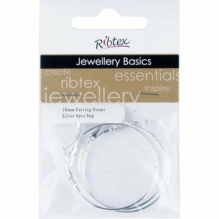 Jewellery Making Basics |   38Mm Metal Alloy Earring Hoops Jewellery Making Basics Jewellery Making Basics