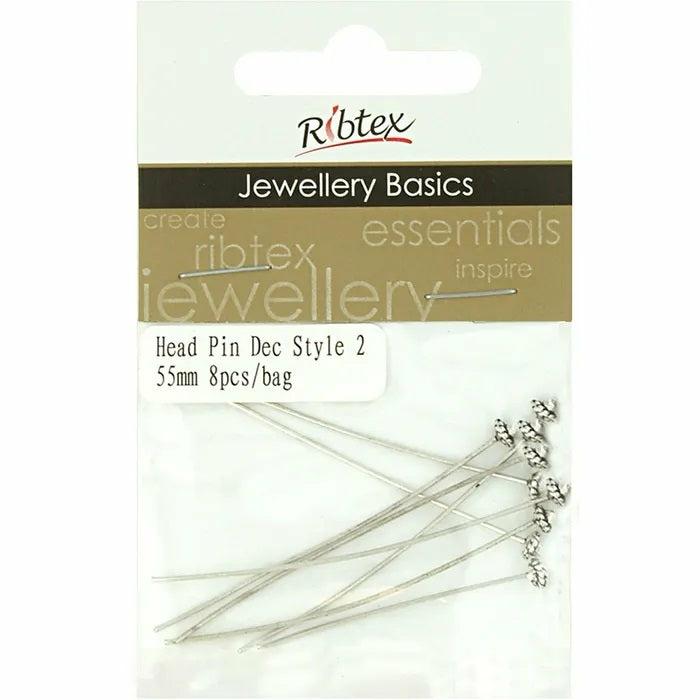 Jewellery Making Basics |   55Mm Metal Alloy Style 2 Head Pins Jewellery Making Basics Jewellery Making Basics