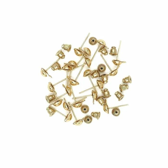 Jewellery Making Basics |   Gold Colour Post & Ends Earring Studs Jewellery Making Basics Jewellery Making Basics