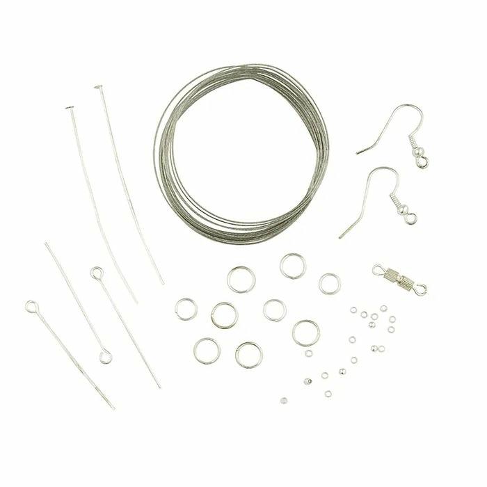 Jewellery Making Basics |   Silver Colour Triple Pack Jewellery Finding Starter Kit Jewellery Making Basics Jewellery Making Basics