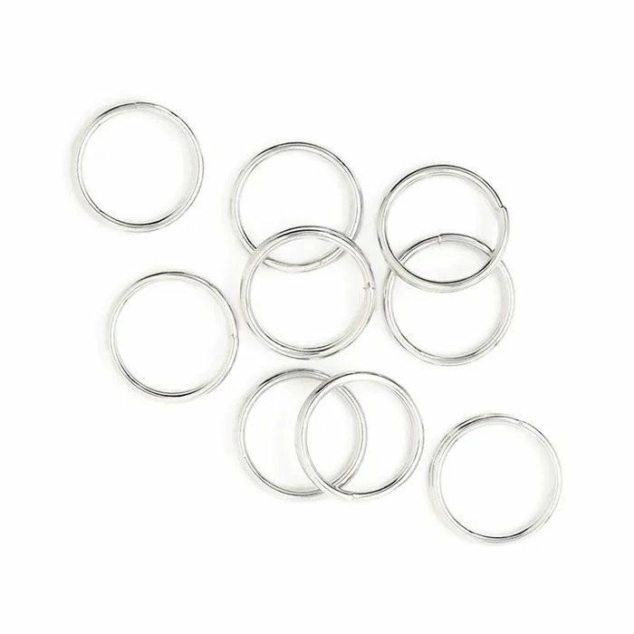 Keychain Making Supplies |   16Mm Silver Colour Split Rings Jewellery Making Basics Jewellery Making Basics