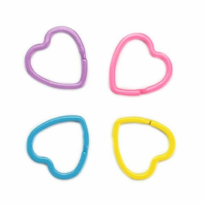 Keychain Making Supplies |   32Mm Heart Shape Split Rings Jewellery Making Supplies Keychain Making Supplies