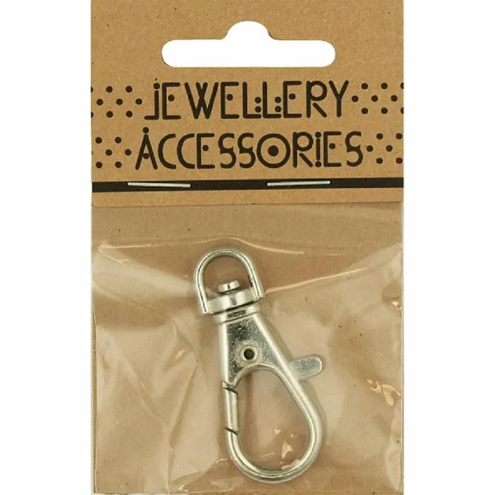 Keychain Making Supplies |   50Mm Silver Colour Swivel Clasp Jewellery Making Supplies Keychain Making Supplies