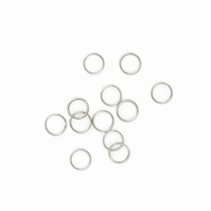 Keychain Making Supplies |   8Mm Silver Colour Split Rings Jewellery Making Basics Jewellery Making Basics