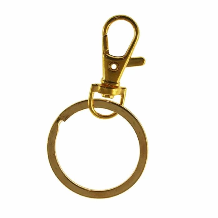 Keychain Making Supplies |   Gold Colour Key Ring Chain With Clasp Jewellery Making Supplies Keychain Making Supplies