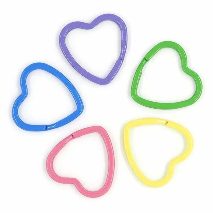 Keychain Making Supplies |   Metal Heart Shape Key Rings Jewellery Making Supplies Keychain Making Supplies