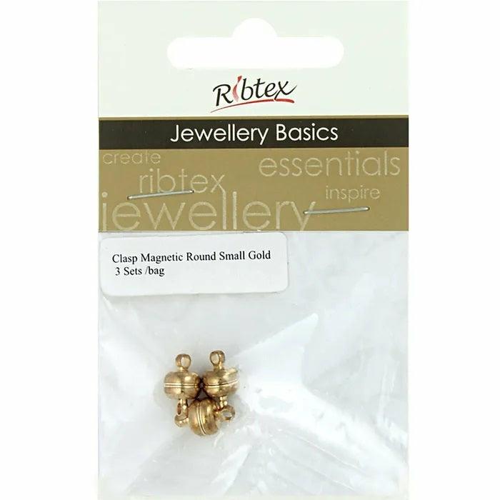 Necklace & Bracelets Making Supplies |   12Mm Metal Alloy Round Magnetic Clasp (Available In 2 Colours) Jewellery Making Basics Gold